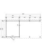 Fonteyn | Tuinhuis Eda met Overkapping 650 x 300 Exclusief