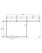 Fonteyn | Tuinhuis Thirza met Overkapping 650 x 300 Exclusief