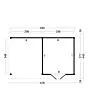 Tuindeco | Overkapping Hamar XL | Type 3 | Zwarte Wanden