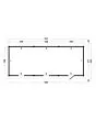 Tuindeco | Overkapping Hamar XL | Type 8 | Zwarte Wanden