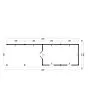 Tuindeco | Overkapping Hamar XL | Type 11 | Zwarte Wanden