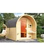 Karibu | Fasshaus 2 Barrelsauna | Kachel 9 kW Externe Bediening