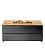 Cosi | Vuurhaard Cosipure 120 | Black Frame | Teak Top