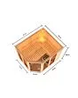 Karibu | Ainur 3 Sauna | Kachel 9 kW Geïntegreerde Bediening