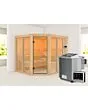 Karibu | Ainur 3 Sauna | Biokachel 9 kW Externe Bediening