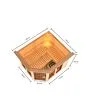 Karibu | Ainur 3 Sauna met Dakkraag | Biokachel 9 kW Externe Bediening