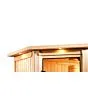 Karibu | Ainur 3 Sauna met Dakkraag | Biokachel 9 kW Externe Bediening