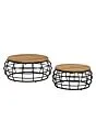 Apple Bee | Koffietafelset Pure Ø70 x 35 cm & Ø55 x 30 cm | Black Grey