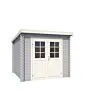 Outdoor Life Products | Tuinhuis Indi 230 x 175 | Gecoat | Platinum Grey-Wit