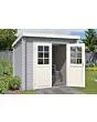 Outdoor Life Products | Tuinhuis Indi 230 x 175 | Gecoat | Platinum Grey-Wit