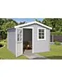 Outdoor Life Products | Tuinhuis Nina 275 x 230 | Gecoat | Platinum Grey-Wit