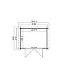 Outdoor Life Products | Tuinhuis Ingo 230 x 175 | Gecoat | Carbon Grey-Wit