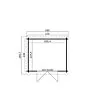 Outdoor Life Products | Tuinhuis Nadia 275 x 230 | Gecoat | Carbon Grey-Wit