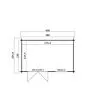 Outdoor Life Products | Tuinhuis Timian 380 x 230 | Gecoat | Carbon Grey-Wit