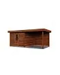 Lugarde Select Modern | Tuinhuis Nunspeet met Veranda Rechts 300 + 300 x 300 | Bruin Geolied