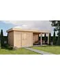 Lugarde Select Modern | Tuinhuis Lelystad met Veranda Rechts 300 + 400 x 300 | Onbehandeld