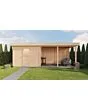 Lugarde Select Modern | Tuinhuis Lelystad met Veranda Rechts 300 + 400 x 300 | Onbehandeld