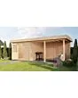 Lugarde Select Modern | Tuinhuis Lelystad met Veranda Rechts 300 + 400 x 300 | Onbehandeld