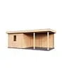 Lugarde Select Modern | Tuinhuis Lelystad met Veranda Rechts 300 + 400 x 300 | Onbehandeld