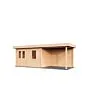 Lugarde Select Modern | Tuinhuis Neerkant met Veranda Rechts 388 + 300 x 250 | Onbehandeld