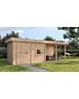 Lugarde Select Modern | Tuinhuis Dronten met Veranda Rechts 388 + 400 x 250 | Onbehandeld