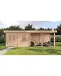 Lugarde Select Modern | Tuinhuis Dronten met Veranda Rechts 388 + 400 x 250 | Onbehandeld