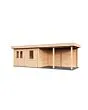 Lugarde Select Modern | Tuinhuis Dronten met Veranda Rechts 388 + 400 x 250 | Onbehandeld