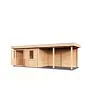 Lugarde Select Modern | Tuinhuis Dronten met Veranda Rechts 388 + 400 x 250 | Onbehandeld