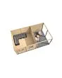 Lugarde Select Modern | Tuinhuis Almere met Veranda Rechts 388 + 300 x 388 | Onbehandeld