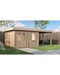 Lugarde Select Modern | Tuinhuis Almere met Veranda Rechts 388 + 300 x 388 | Onbehandeld