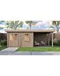 Lugarde Select Modern | Tuinhuis Almere met Veranda Rechts 388 + 300 x 388 | Onbehandeld