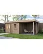 Lugarde Select Modern | Tuinhuis Almere met Veranda Rechts 388 + 300 x 388 | Onbehandeld