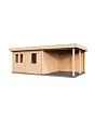 Lugarde Select Modern | Tuinhuis Almere met Veranda Rechts 388 + 300 x 388 | Onbehandeld
