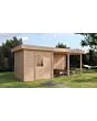 Lugarde Select Modern | Tuinhuis Dordrecht met Veranda Rechts 250 + 400 x 250 | Onbehandeld