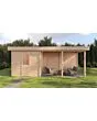 Lugarde Select Modern | Tuinhuis Dordrecht met Veranda Rechts 250 + 400 x 250 | Onbehandeld