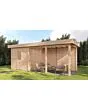 Lugarde Select Modern | Tuinhuis Dordrecht met Veranda Rechts 250 + 400 x 250 | Onbehandeld
