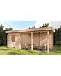 Lugarde Select Modern | Tuinhuis Dordrecht met Veranda Rechts 250 + 400 x 250 | Onbehandeld