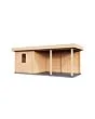 Lugarde Select Modern | Tuinhuis Dordrecht met Veranda Rechts 250 + 400 x 250 | Onbehandeld