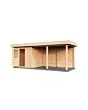 Lugarde Select Modern | Tuinhuis Dordrecht met Veranda Rechts 250 + 400 x 250 | Onbehandeld