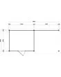 Lugarde Select Modern | Tuinhuis Tilburg met Veranda Rechts 300 + 300 x 250 | Onbehandeld