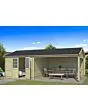 Outdoor Life Products | Tuinhuis met Overkapping Octavio 681 x 380 | Geïmpregneerd | Olijfgroen