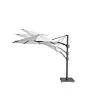 Platinum | Zweefparasol Challenger T² Glow Ø350 cm | Lichtgrijs