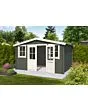 Outdoor Life Products | Tuinhuis Dallas 376 x 292 | Gecoat | Green Grey-Wit