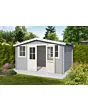 Outdoor Life Products | Tuinhuis Dallas 376 x 292 | Gecoat | Platinum Grey-Wit