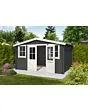 Outdoor Life Products | Tuinhuis Dallas 376 x 292 | Gecoat | Carbon Grey-Wit