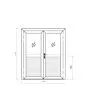Fonteyn | Aluminium Deur Dubbel | 1/2 Glas