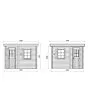 Fonteyn | Tuinhuis Module Vijfhoek Platdak 300