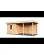 Lugarde Select Modern | Tuinhuis Dordrecht met Veranda Rechts 250 + 400 x 250 | Onbehandeld