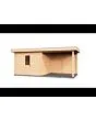 Lugarde Select Modern | Tuinhuis Nunspeet met Veranda Rechts 300 + 300 x 300 | Bruin Geolied