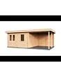Lugarde Select Modern | Tuinhuis Almere met Veranda Rechts 388 + 300 x 388 | Onbehandeld